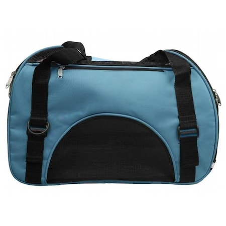 Pet Life B46BLMD Airline Approved Altitude Force Sporty Zippered Fashion Pet Carrier; Blue - Medium
